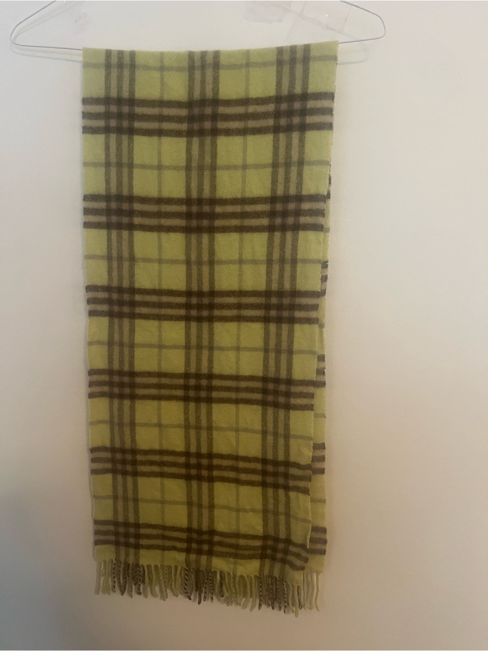 Designer Like Yellow Plaid Fringe Scarf - Lightweight Women's Wrap